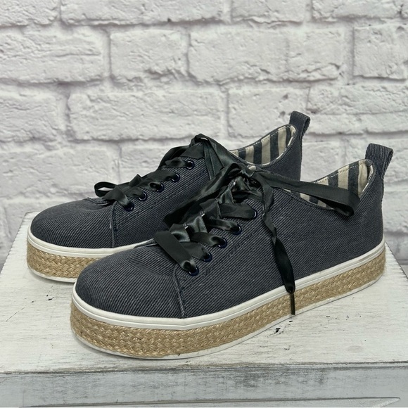 United Colors of Benetton Denim Platform Espadrilles - Picture 8 of 16